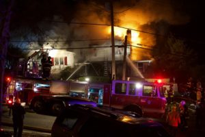 The fire at 174 Boulevard in Scarsdale warranted call for mutual aid from several neighboring departments. Photo/Daniel Murray